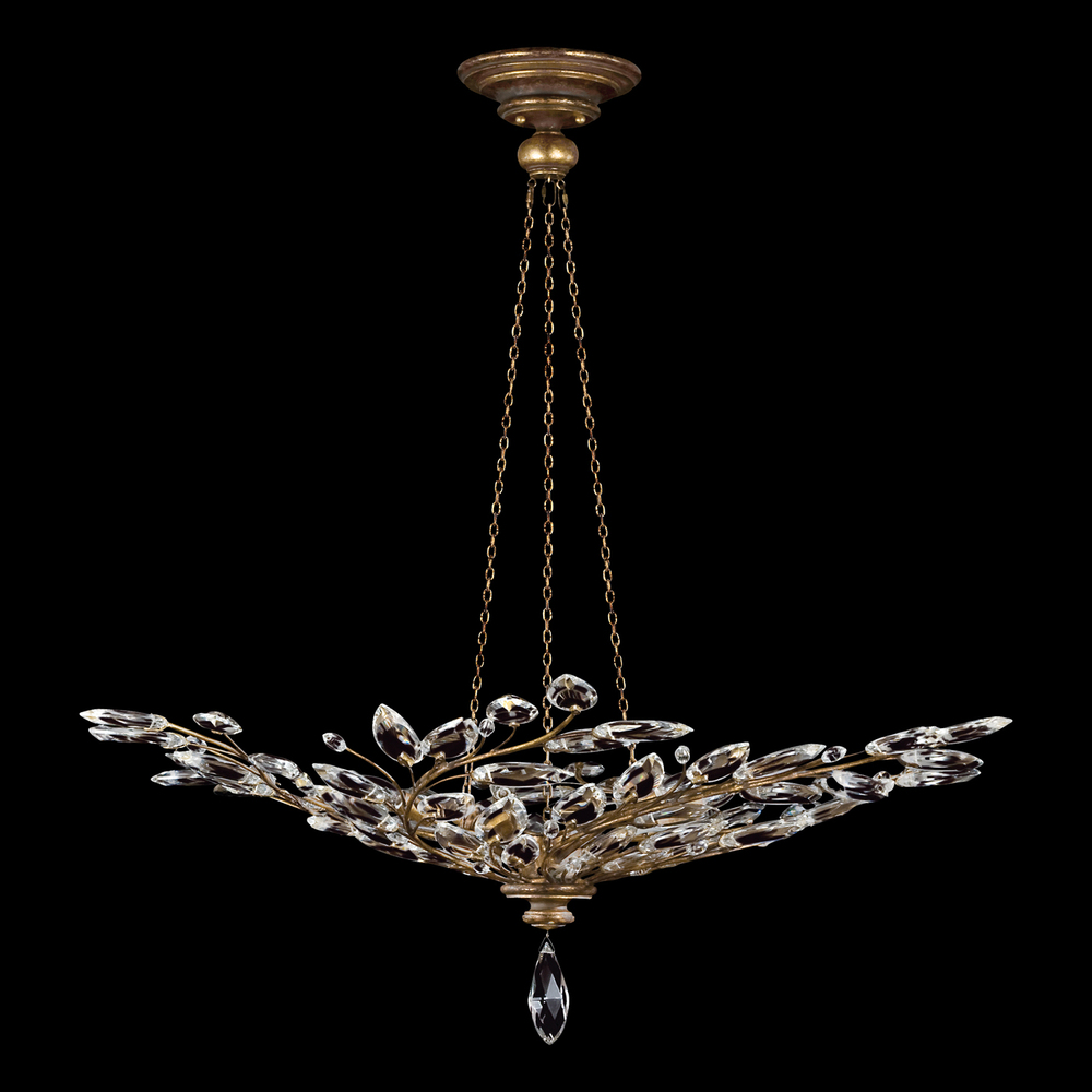 Crystal Laurel 47&#34;W Round Pendant